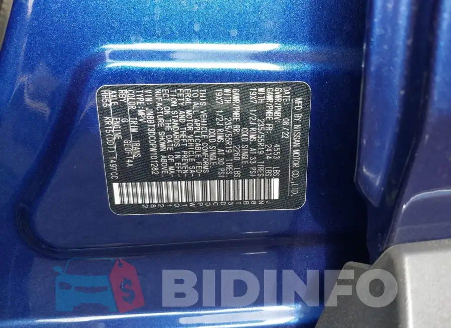 JN8BT3DC0PW101282 Photo# 9