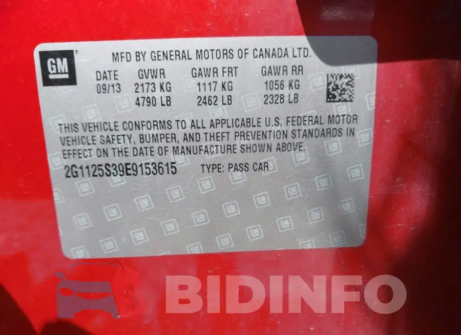 2G1125S39E9153615 Photo# 9