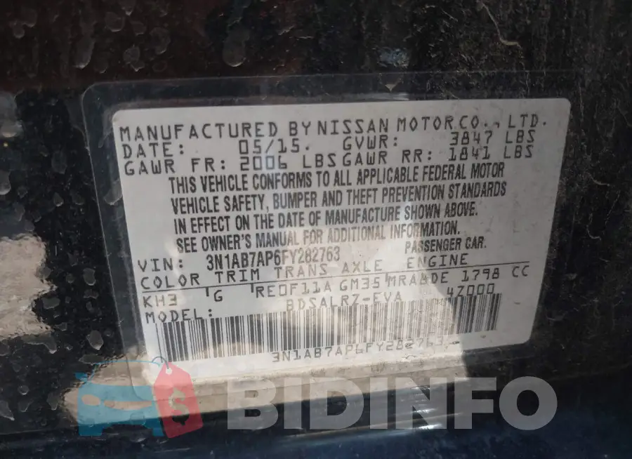 3N1AB7AP6FY282763 Photo# 9