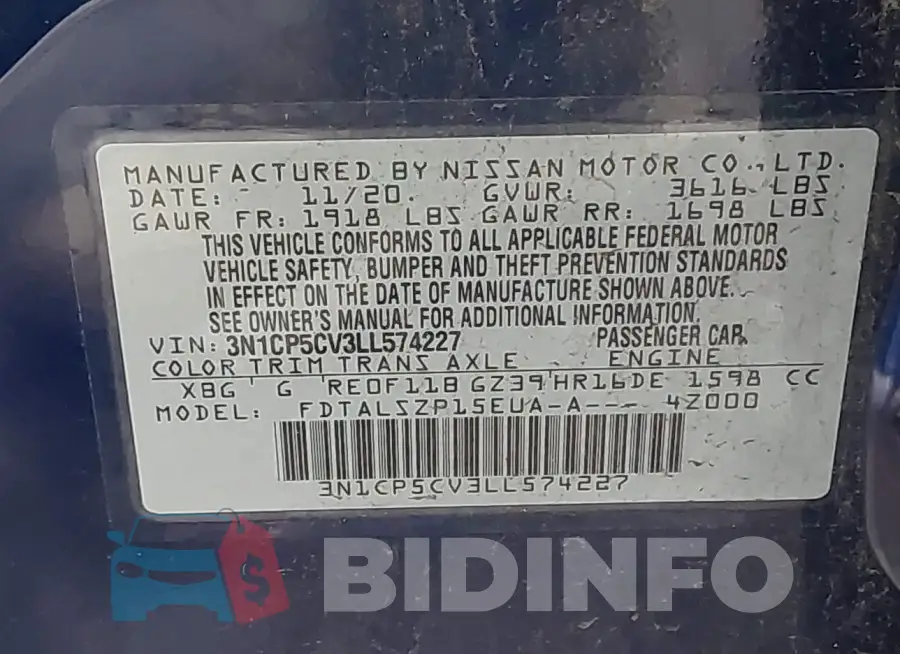3N1CP5CV3LL574227 Photo# 9