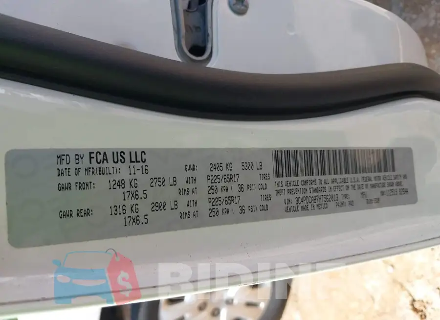 3C4PDCAB7HT562013 Photo# 9