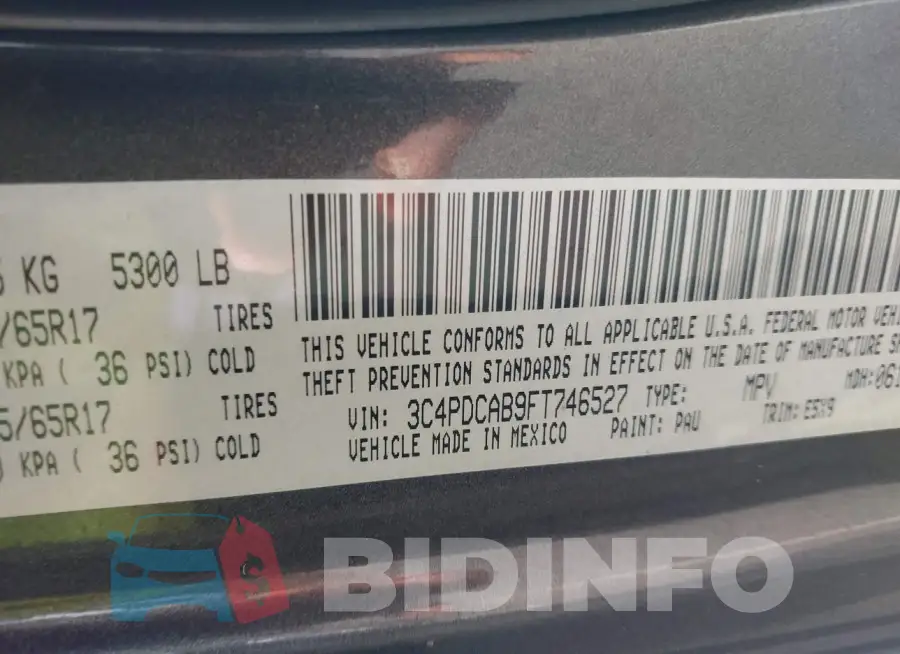 3C4PDCAB9FT746527 Photo# 9