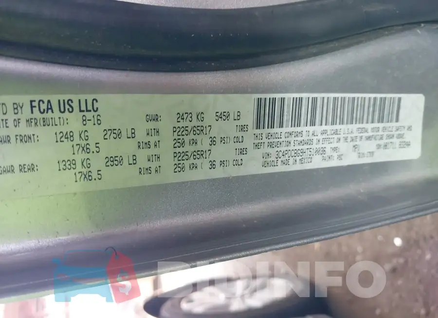 3C4PDCBG9HT510036 Photo# 9