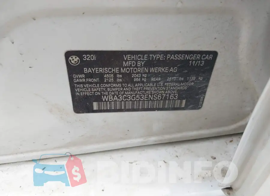 WBA3C3G53ENS67163 Photo# 9