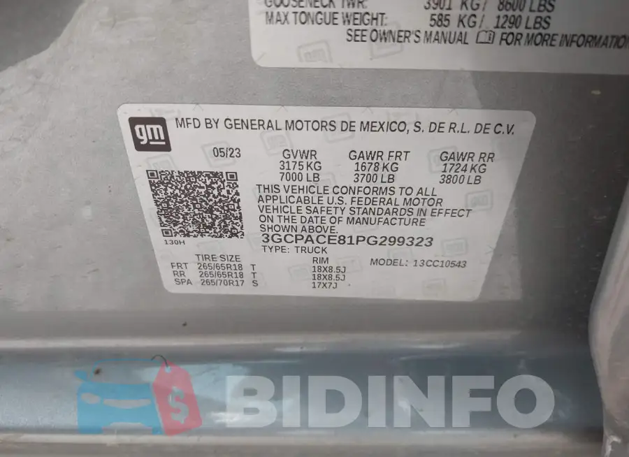 3GCPACE81PG299323 Photo# 9