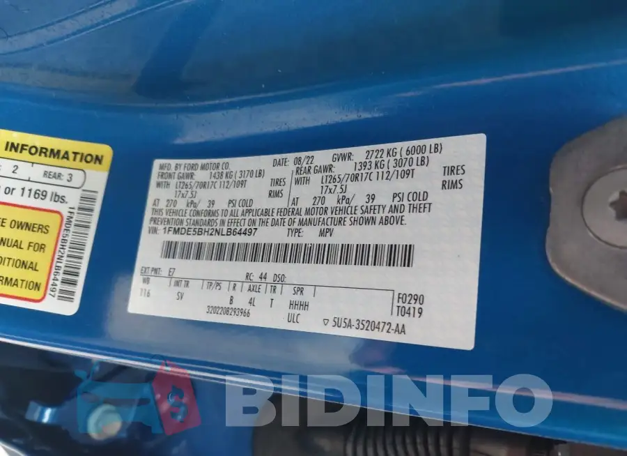 1FMDE5BH2NLB64497 Photo# 9
