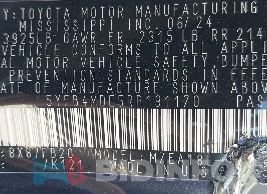 5YFB4MDE5RP191170 Photo# 9