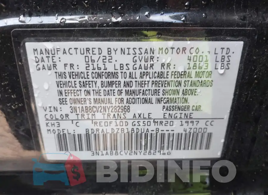 3N1AB8CV2NY282968 Photo# 9