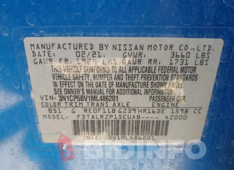 3N1CP5BV1ML486201 Photo# 9