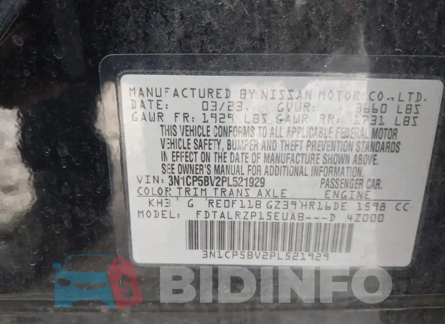 3N1CP5BV2PL521929 Photo# 9