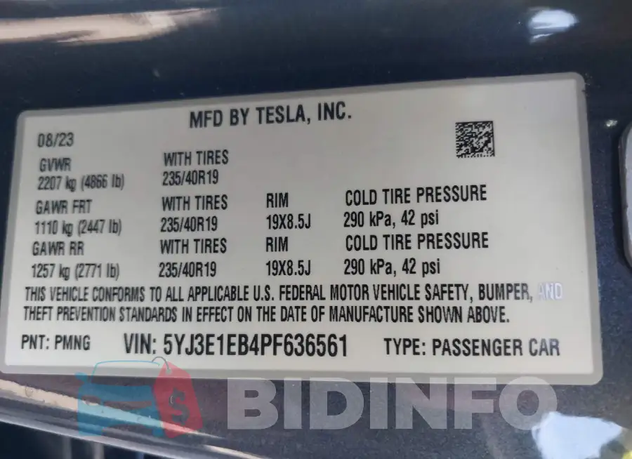 5YJ3E1EB4PF636561 Photo# 9