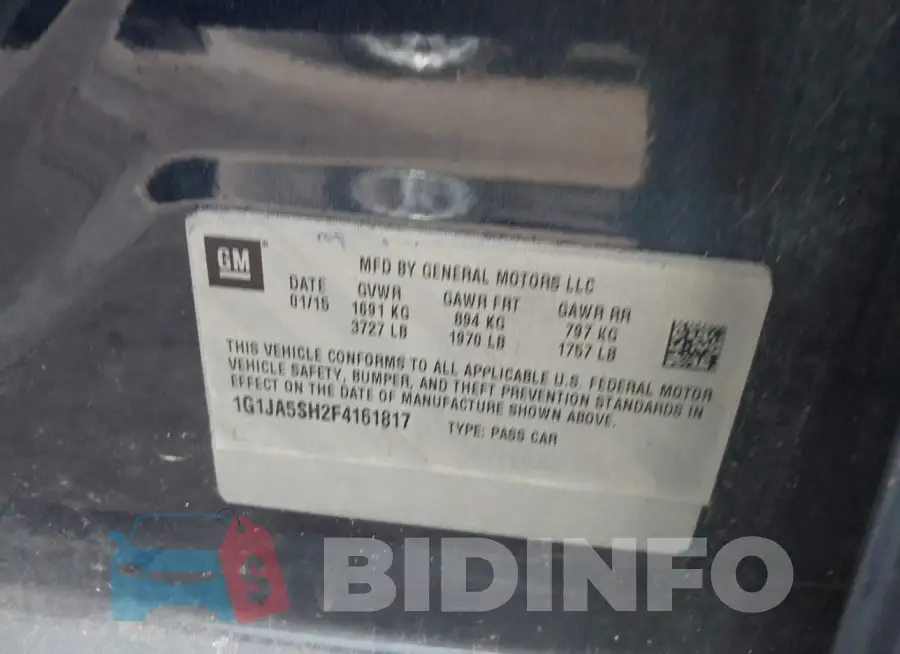 1G1JA5SH2F4161817 Photo# 9