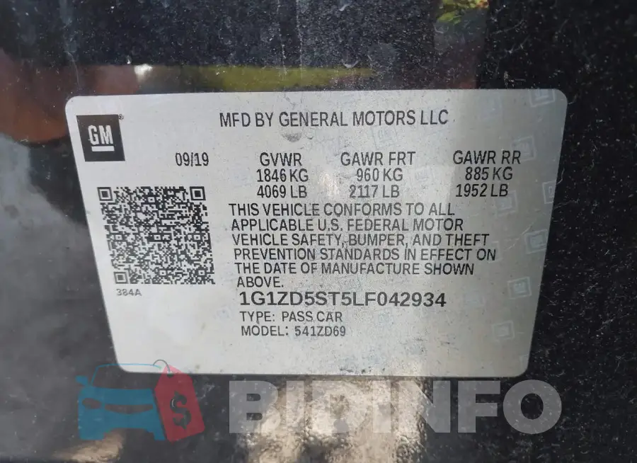 1G1ZD5ST5LF042934 Photo# 9