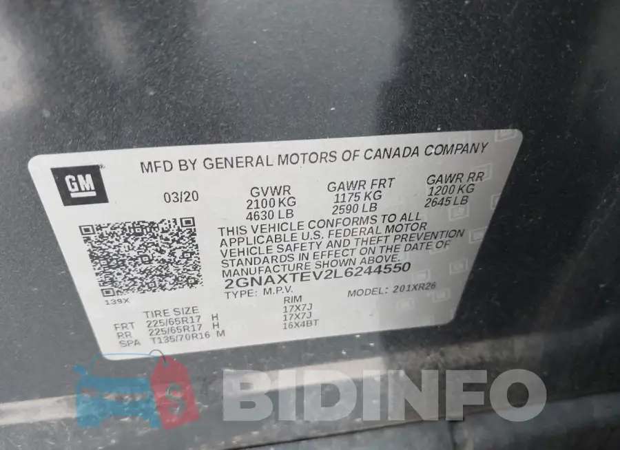 2GNAXTEV2L6244550 Photo# 9