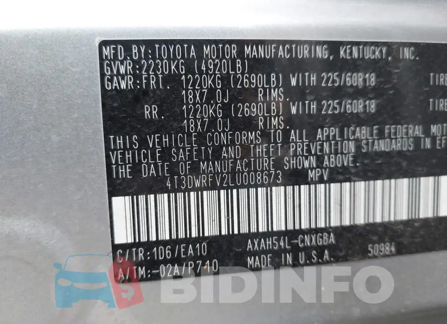4T3DWRFV2LU008673 Photo# 9
