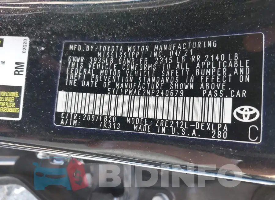 5YFEPMAE2MP240679 Photo# 9