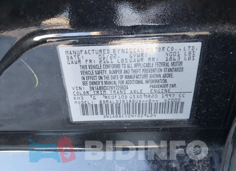 3N1AB8CV2NY229624 Photo# 9