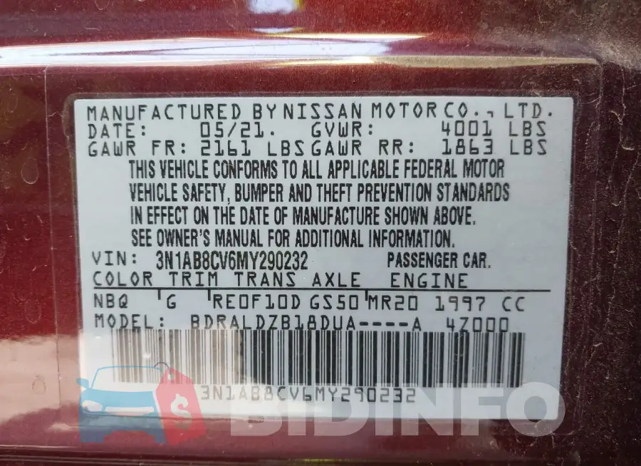 3N1AB8CV6MY290232 Photo# 9