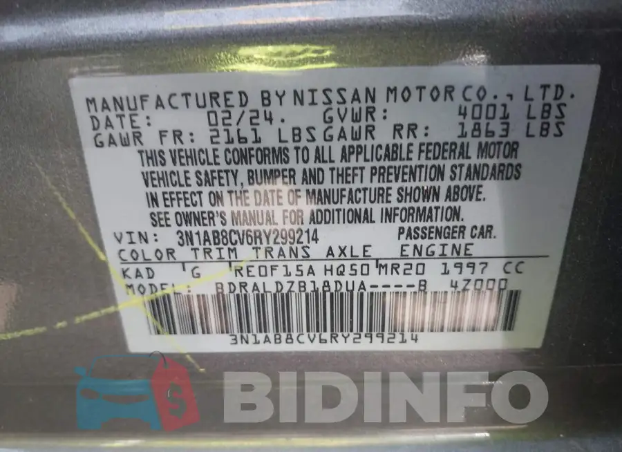 3N1AB8CV6RY299214 Photo# 9
