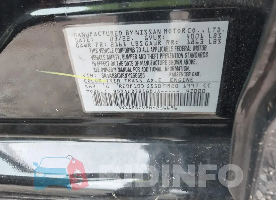 3N1AB8CV8NY256696 Photo# 9