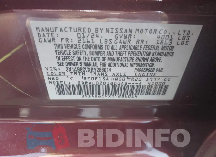 3N1AB8CVXRY286014 Photo# 9