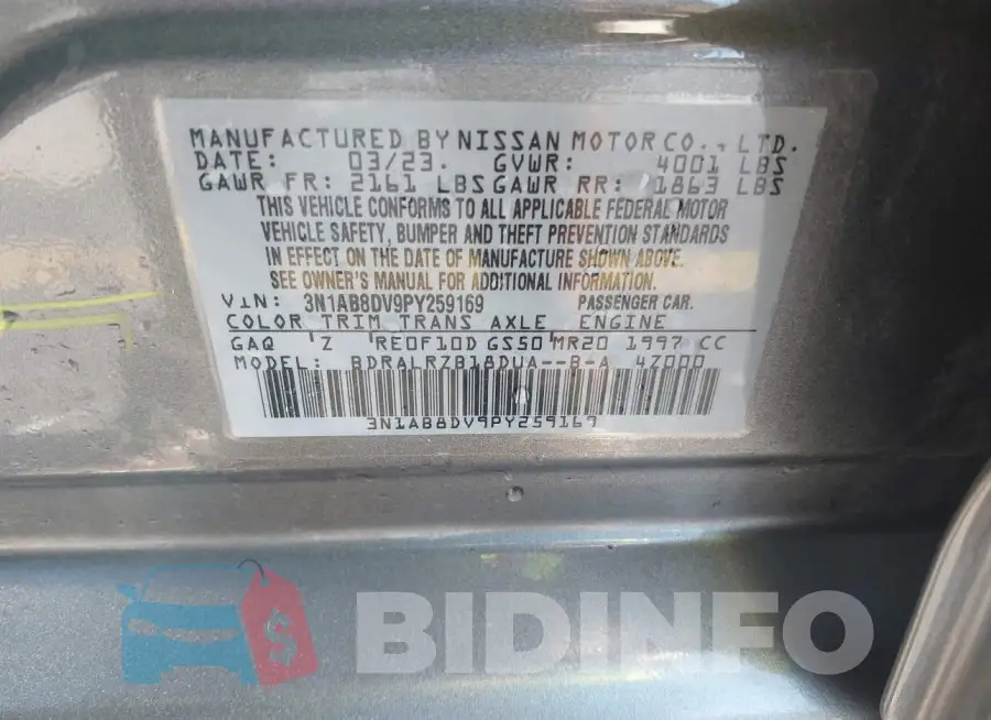 3N1AB8DV9PY259169 Photo# 9