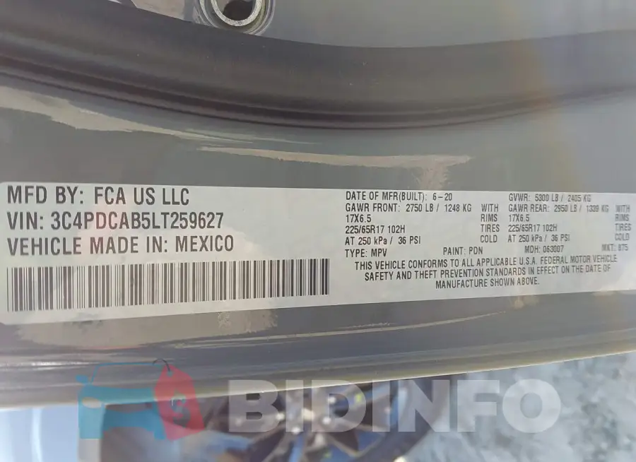 3C4PDCAB5LT259627 Photo# 9