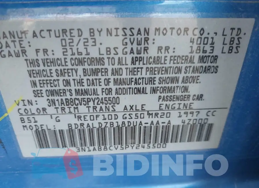 3N1AB8CV5PY245500 Photo# 9