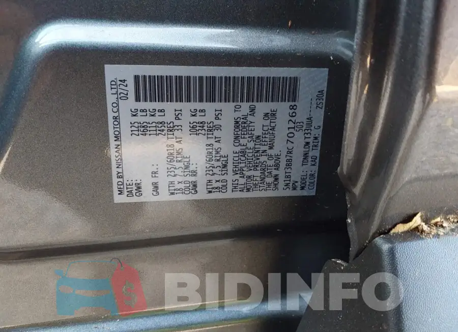 5N1BT3BB7RC701268 Photo# 9