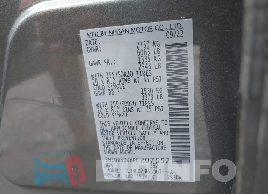 5N1DR3DK8PC207552 Photo# 9