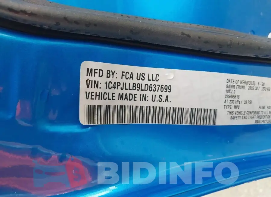 1C4PJLLB9LD637699 Photo# 9