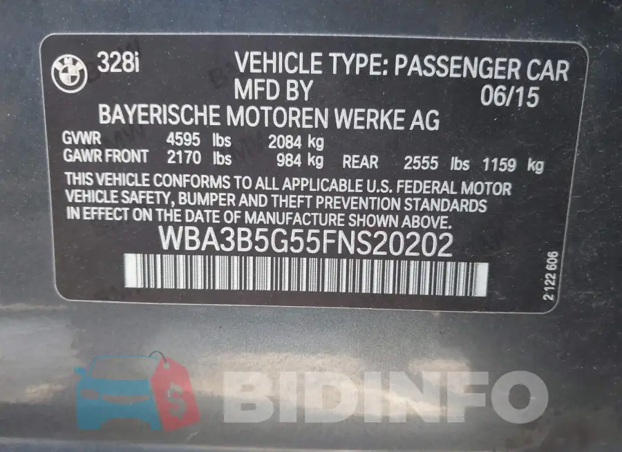 WBA3B5G55FNS20202 Photo# 9