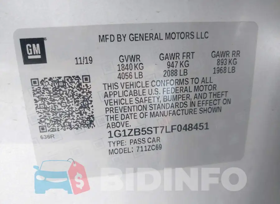1G1ZB5ST7LF048451 Photo# 9