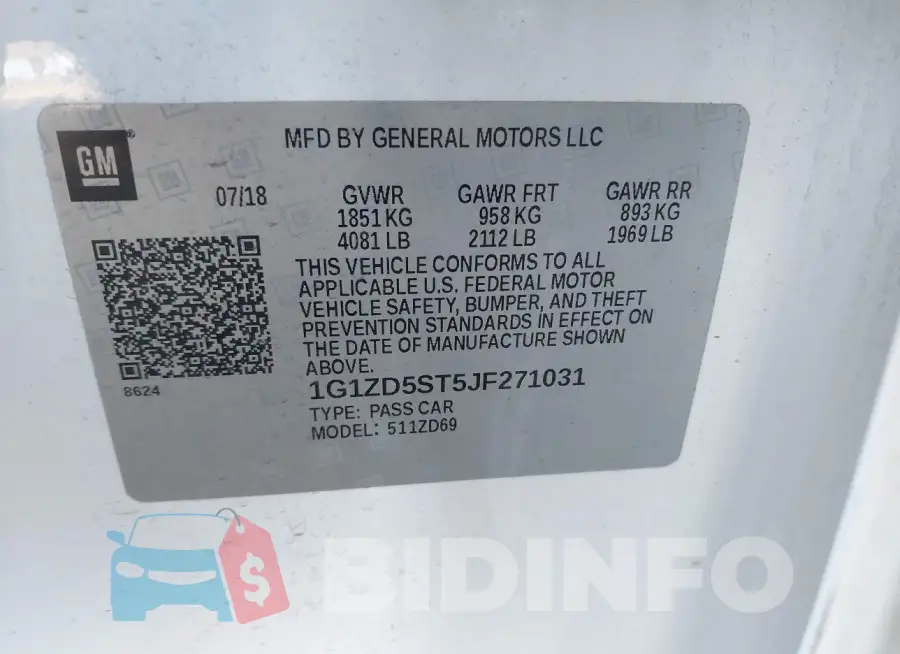1G1ZD5ST5JF271031 Photo# 9