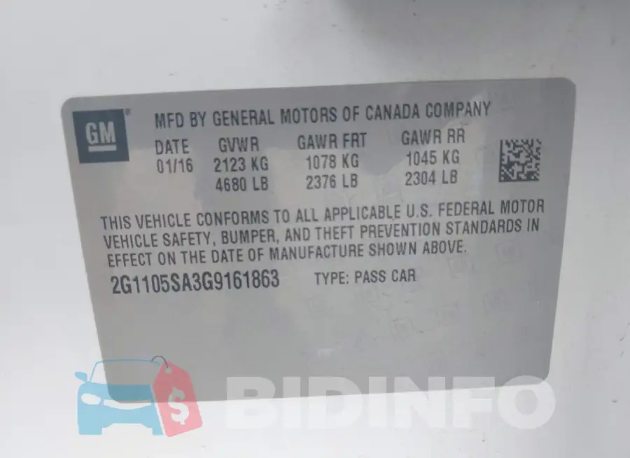 2G1105SA3G9161863 Photo# 9