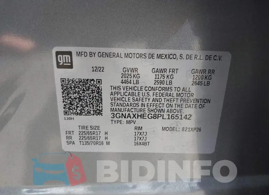 3GNAXHEG8PL165142 Photo# 9