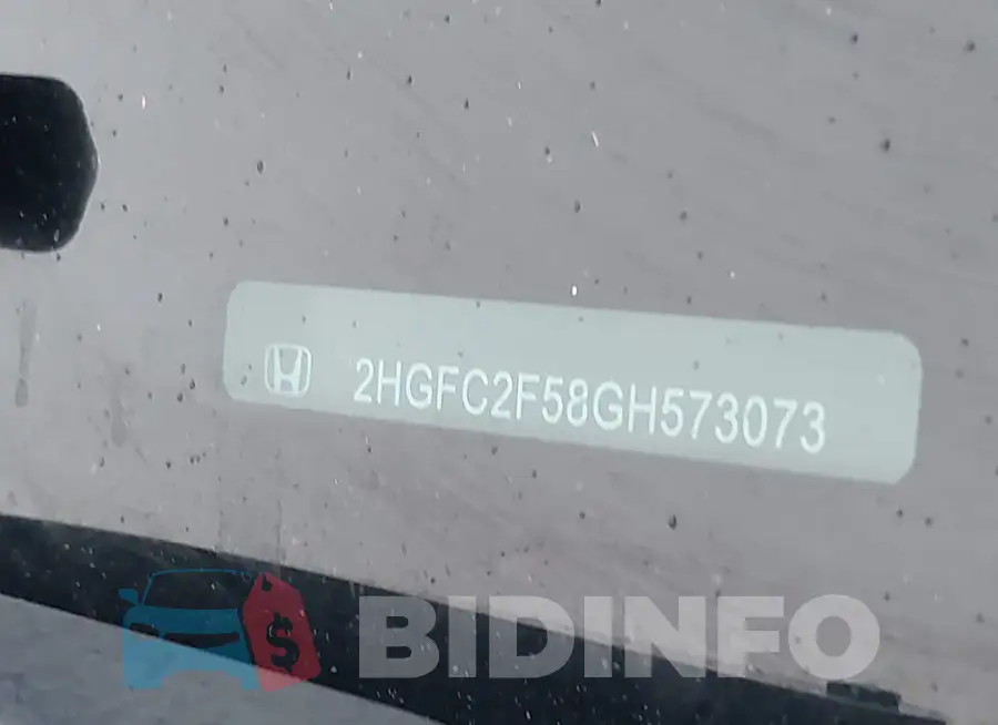 2HGFC2F58GH573073 Photo# 9