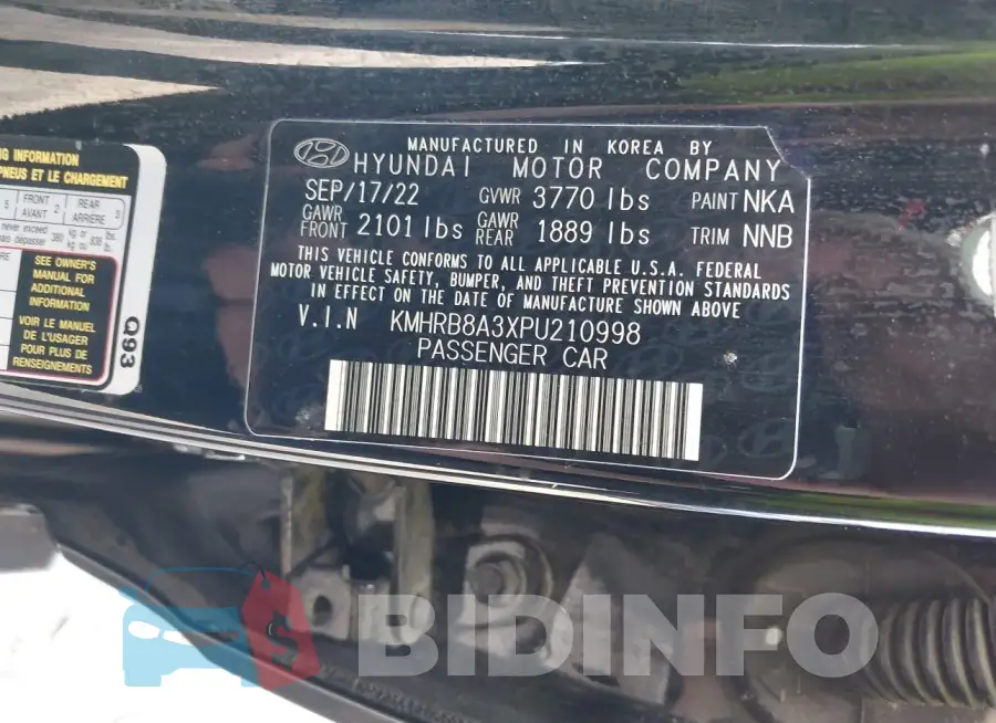 KMHRB8A3XPU210998 Photo# 9