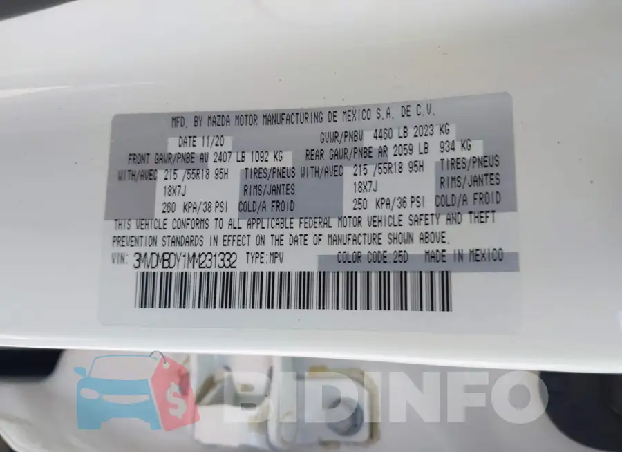 3MVDMBDY1MM231332 Photo# 9