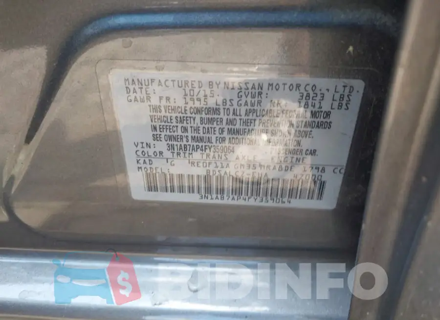 3N1AB7AP4FY359064 Photo# 9