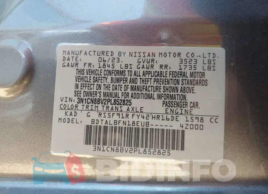 3N1CN8BV2PL852825 Photo# 9