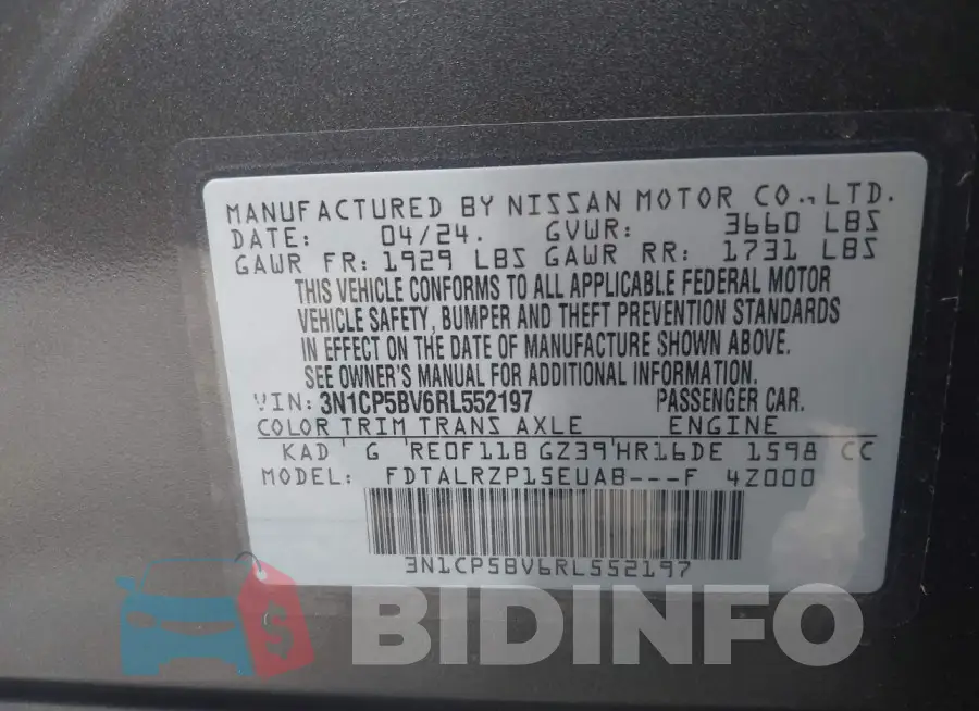 3N1CP5BV6RL552197 Photo# 9