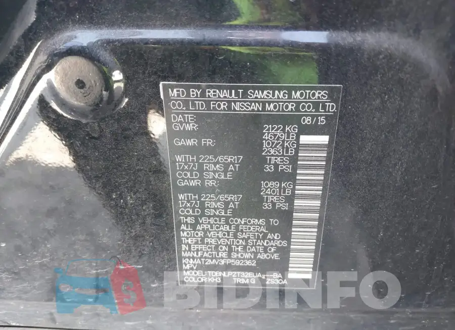 KNMAT2MV3FP592362 Photo# 9