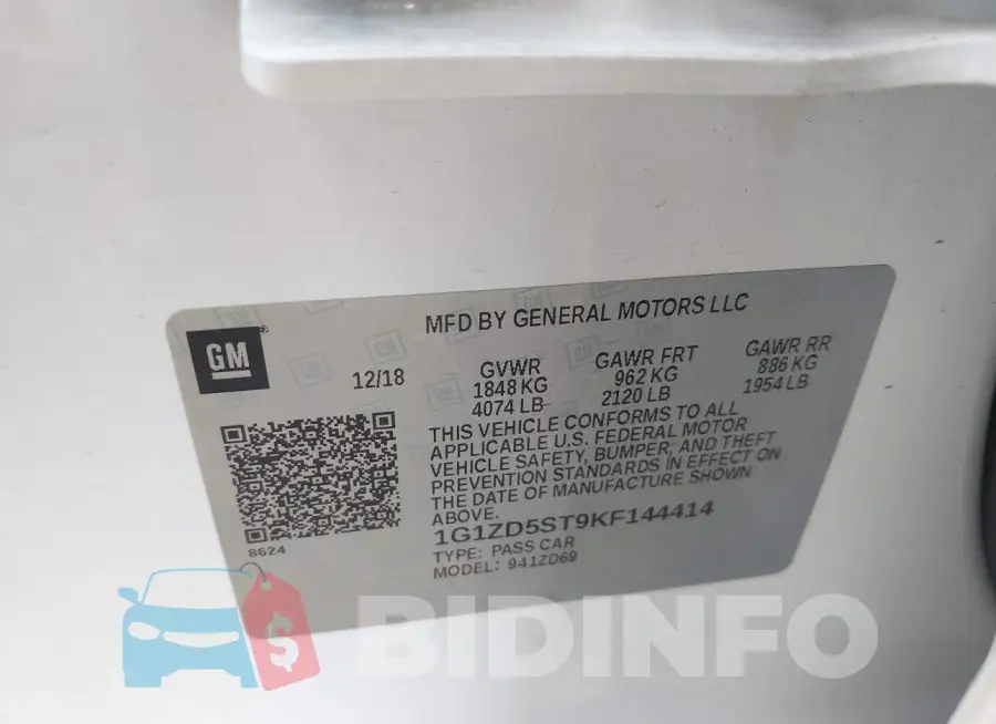 1G1ZD5ST9KF144414 Photo# 9