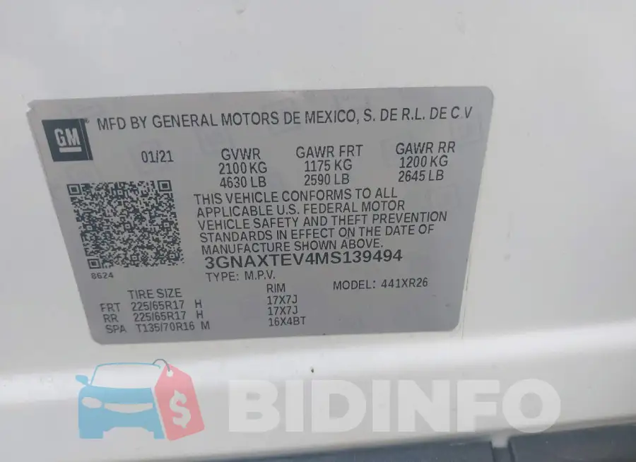 3GNAXTEV4MS139494 Photo# 9