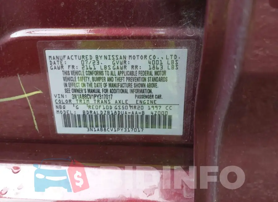3N1AB8CV1PY317017 Photo# 9