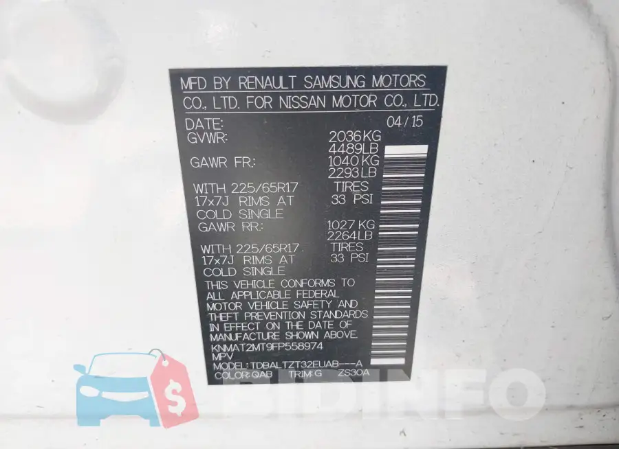 KNMAT2MT9FP558974 Photo# 9