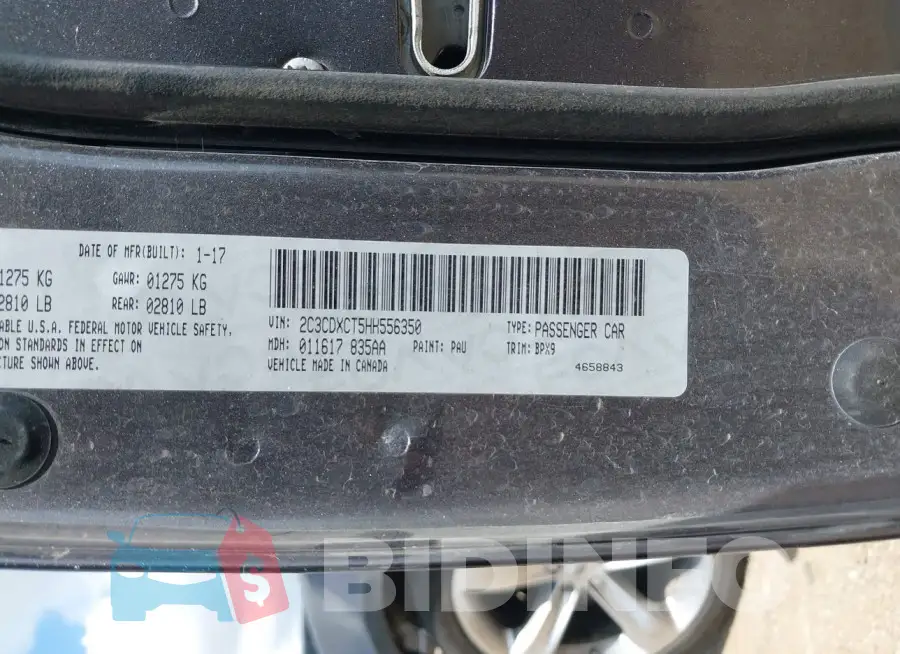 2C3CDXCT5HH556350 Photo# 9