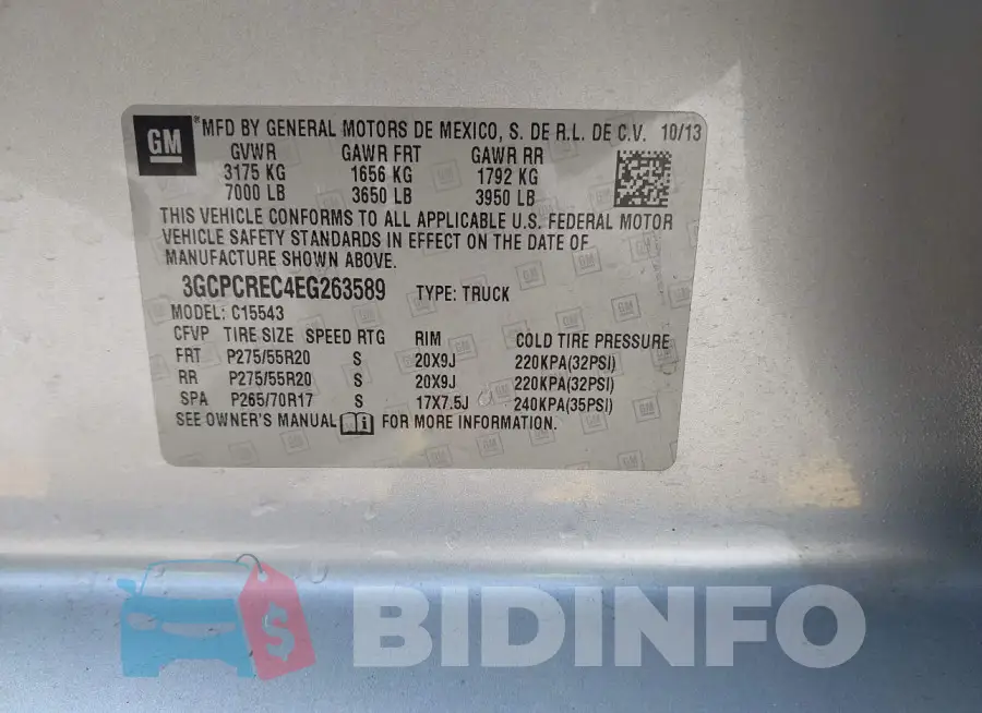 3GCPCREC4EG263589 Photo# 9
