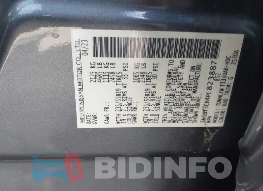 5N1BT3CB4PC823887 Photo# 9